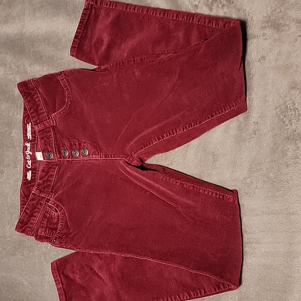 Girls size 10 Cat & Jack Corduroy pants in cranberry red